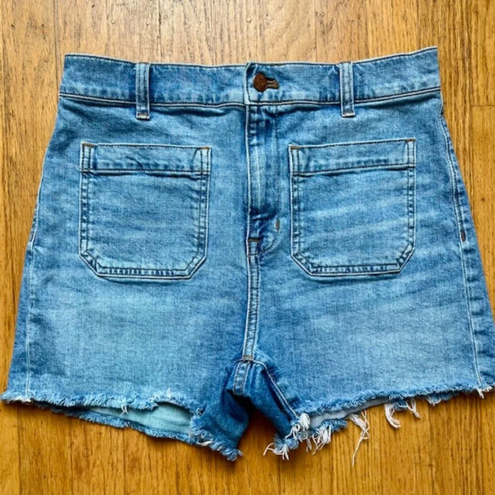 Madewell High-Rise Denim Shorts Patch Pocket Edition | Size 29